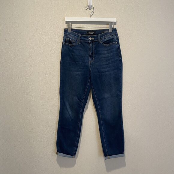 Judy Blue Boyfriend Jeans Size 9/29 Medium wash Cuffed High‎ Rise Style JB88608 - Picture 8 of 10